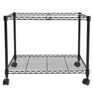 Finnhomy Premium 1-Tier Metal Rolling File Cart for Letter Size and Legal Size Folder, Black