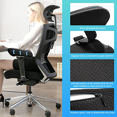 Office Chair Arm Pads Covers-Ergonomic Armrest for Desk and Chair Office Chair Armrest Covers, Office Chair Arm Pads for Elbows and Forearms, Office Chair Cushion for Gaming Accessories