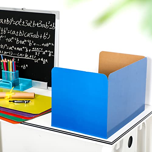 School Privacy Boards for Student Desks Students Classroom Privacy Folders Study Carrel Reduces Distractions Privacy Boards for Student Desks Test and Desk Dividers, 19 x 12 Inch (24 Pack)