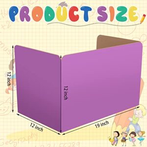 School Privacy Boards for Student Desks Students Classroom Privacy Folders Study Carrel Reduces Distractions Privacy Boards for Student Desks Test and Desk Dividers, 19 x 12 Inch (24 Pack)