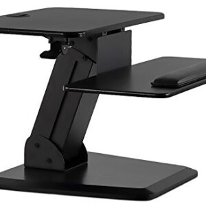 Mount-It! Sit Stand Desk Converter, Ergonomic Height Adjustable Tabletop Standing Desk, Gas Spring Compact Desk Riser MI-7916, Black Stand