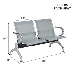 Kinbor Airport Waiting Chairs Salon Office Waiting Room Chairs Furniture Bench Waiting Area Reception Chairs with Arms