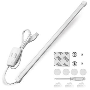 qooltek portable usb 60led 7w reading strips craft light eye-care led desk reading lamp with cool and warm white color light great for craft table, pianos, reading, work tables,dj’s, music stands