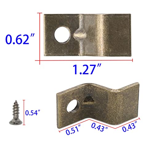 Qlvily 20PCS Table Top Fasteners, Z Clips for Table Tops, Wood Table Top Fasteners, Include 20 Screws