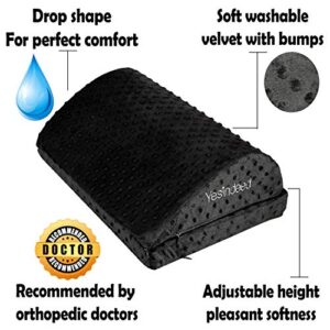 Adjustable Office Comfort Foot Rest Under Desk, Memory Foam Orthopedic, Ergonomic Teardrop Design, Massage Textured Surface Non-Slip Bottom, Large Footrest for Lumbar, Back, Knee Pain FootStool Rocker