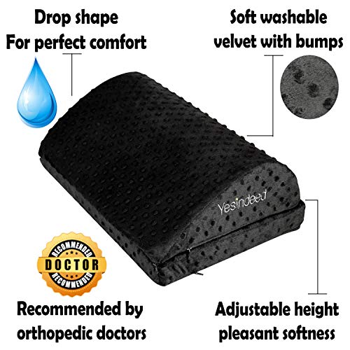 Adjustable Office Comfort Foot Rest Under Desk, Memory Foam Orthopedic, Ergonomic Teardrop Design, Massage Textured Surface Non-Slip Bottom, Large Footrest for Lumbar, Back, Knee Pain FootStool Rocker