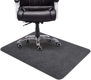 dinosaur hard floors chair mat, 1/6″ thick 36″x 48″ wood/tile protection mat for office & home, multi-purpose anti-slip desk chair mat(36″x 48″,dark gray)