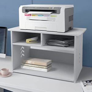 ygyqz desktop stand for printer, desk printer shelf table 2 tier space organizer as storage shelf for office (printer stand1)