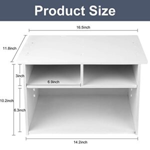 YGYQZ Desktop Stand for Printer, Desk Printer Shelf Table 2 Tier Space Organizer as Storage Shelf for Office (Printer stand1)