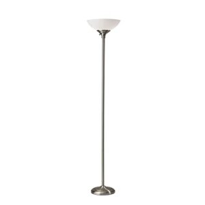 adesso 7506-22 glenn 300 watt floor lamp, brushed steel