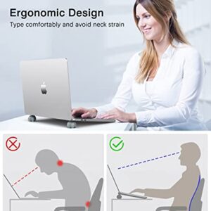 MoKo Universal Laptop/Computer Keyboard Stands, [2 Pack] Ergonomic Small Invisible Laptop Feet Riser, Anti-Slip Keyboard Stand Tilt Pad Portable Magnetic Cooler Holder for PC Notebook, Space Gray