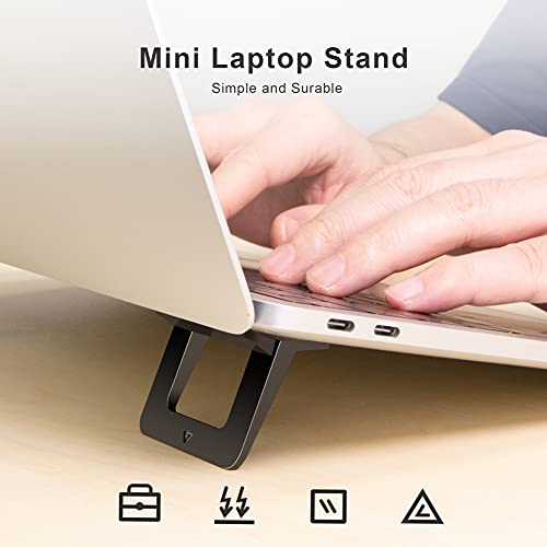 Keyboard Riser, Keyboard Stand for Desk,Laptop Stand for Desk, Portable Laptop Stand Compatible with MacBook Air Pro, Dell XPS, Lenovo, HP More(2 PCS), Black