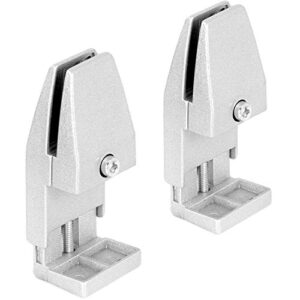 vivo universal privacy panel/acrylic sneeze guard desk clamps, clamps only, fits desks up to 2 inches thick, pack of 2, silver, pp-cp-01s