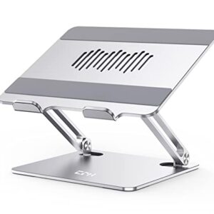 Laptop Stand for Desk, EPN Ergonomic Aluminum Alloy Laptop Holder Adjustable Height Computer Stand Notebook Riser Compatible with MacBook Pro Air, Dell, HP, Lenovo, Samsung More 9-16" Laptops-Silver