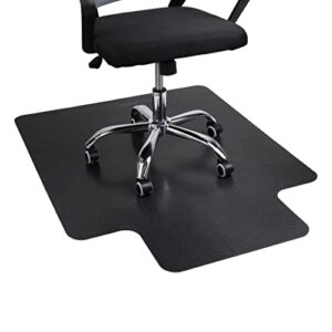 mind reader 9-to-5 collection, office chair mat, anti-skid floor protector, 48 x 36, pvc, black