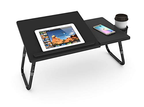 Atlantic Large Format Laptop Tray - 27 Inches Wide, 13.75 Inches Deep, 2 Sections, Smooth Finish Legs PN 33935843 in Black