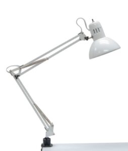 studio designs swing arm lamp, 13-watt, white