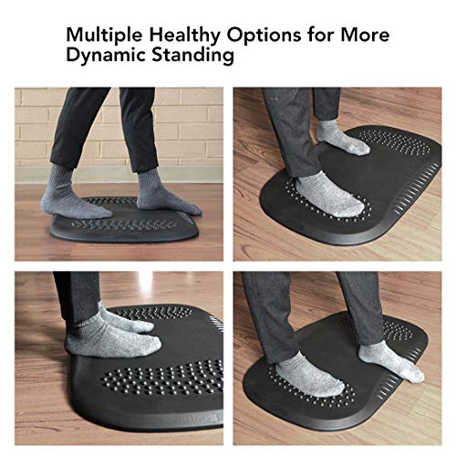 FLEXISPOT Ergonomic Office Standing Desk Mat and Kitchen Not-Flat Anti-Fatigue Comfort Floor Mat 32.3 in x 20.5 in x 0.98 in for Stand Up Desk with Massage Points Black