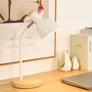 Lampwell Helle Office Desk Lamp for Home Office,Adjustable Desk Lamp for Bedrooms,Modern Desk Lamp for Desk,Kids Desk Lamp,Student Desk Lamp for Dorm,9.69×5.91×H14.88IN,Bulb Excluded,White Desk Lamp