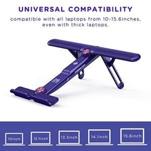 seenda Laptop Stand, Ergonomic Portable Stand, Adjustable Notebook Riser Holder Compatible with MacBook, Dell, Lenovo More 10-15.6 Inches Computers