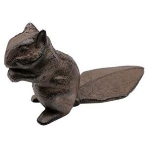 Comfy Hour 3.7" Cast Iron Squirrel Door Stopper, Brown, Antique & Vintage Collection