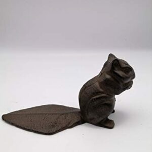 Comfy Hour 3.7" Cast Iron Squirrel Door Stopper, Brown, Antique & Vintage Collection