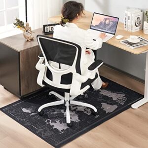 office chair mat for hardwood & tile floor, desk chair mat,55″x35″ computer rolling chair mat,, splat mat for under high chair ,large anti-slip floor protector for home ofiice