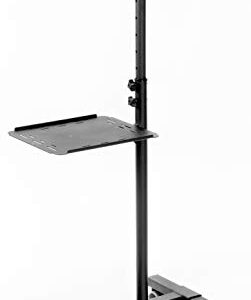 VIVO Mobile Rolling Projector Stand, Height Adjustable Projector and Laptop Trolley Presentation Cart, Black, CART-V04C