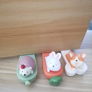 6pcs Rabbit Hedgehog Bear Duck Cat Dog Animal Door Stopper Cute Door Stop Decorative Doorstop Door Wedge for Bottom of Door