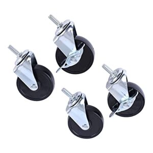 alera alesw790004 125 lbs. capacity casters for wire shelving set (4-piece/set)