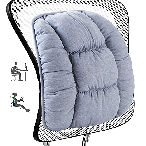 Big Hippo Lumbar Support Pillow, Orthopedic Lumbar Pillow/Back Cushion for Office Chair, Car Seat or Wheelchair - Ergonomic Design for Back Pain Relief