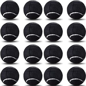 16 pack black precut tennis balls for chairs non slip leg balls rubber glide tennis ball coverings for furniture legs and desks stools floor protection