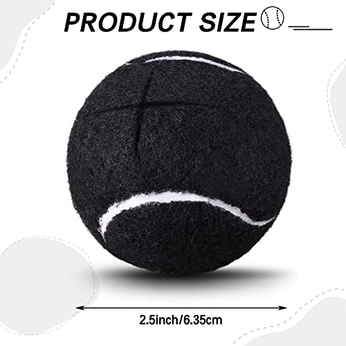 16 Pack Black Precut Tennis Balls for Chairs Non Slip Leg Balls Rubber Glide Tennis Ball Coverings for Furniture Legs and Desks Stools Floor Protection