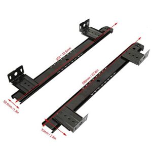 2Pcs 22 Inch Keyboard Slide Drawer Slide Thickened Cold Rolled Steel Computer Drawer Tray Accessories Computer Desk Keyboard Slide Rail Bracket(Black)