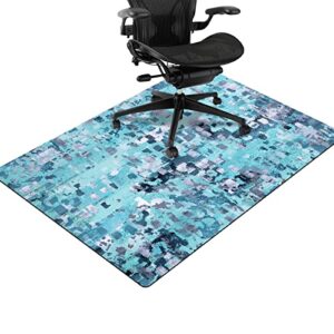 pauwer office chair mat for hardwood floor, 36″x48″ computer chair mat for gaming, desk chair mat, low pile chair mat floor mat carpet, anti-slip floor protector rug for home office