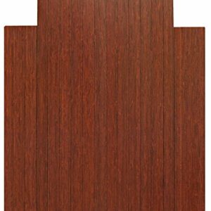 Anji Mountain Standard Bamboo Roll-Up Chairmat, 36 x 48-Inch, 8mm Thick, Dark Cherry