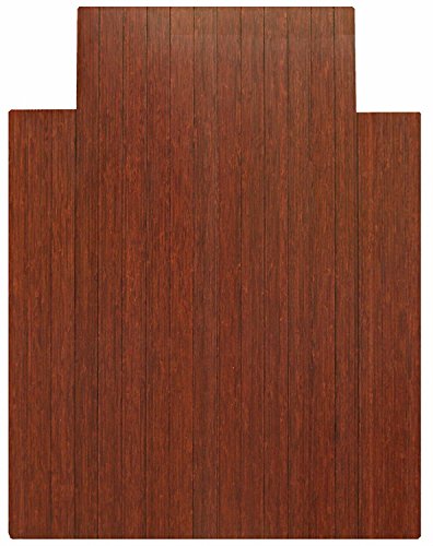 Anji Mountain Standard Bamboo Roll-Up Chairmat, 36 x 48-Inch, 8mm Thick, Dark Cherry