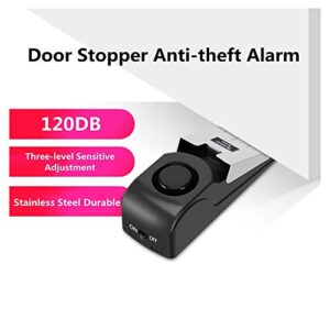 Feixi Door Stop Alarm, Upgraded 2 in 1 Portable Door Stopper Floor Door Stop Alarm Security Door Wedge Intruder Alert with 120DB Siren for Home & Travel