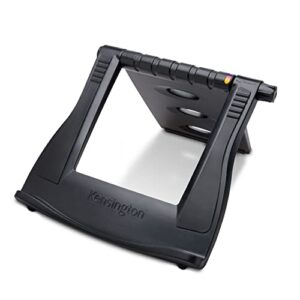 kensington easy riser portable ergonomic laptop cooling stand (12″-17″) for laptops, chromebooks macbooks and wacom devices – black (k52788ww)