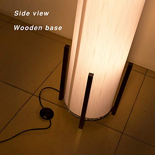 CAUDTK Column Floor Lamps Remote Control Dimmable 61 Inch 3 Smart Light Bulbs Color Changing Modern LED RGB Tall Standing Lamp for Living Room Bedroom Kids Room