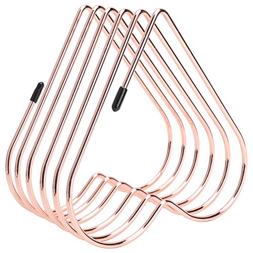 Magazine Holder, Heart Shaped File Holder Book Rack, Desktop File Sorter Magazine Organize Letter Storage for Document Folder(Rose Gold)