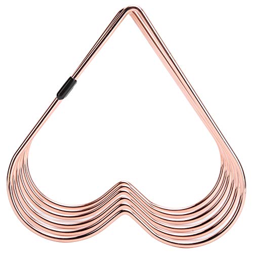 Magazine Holder, Heart Shaped File Holder Book Rack, Desktop File Sorter Magazine Organize Letter Storage for Document Folder(Rose Gold)