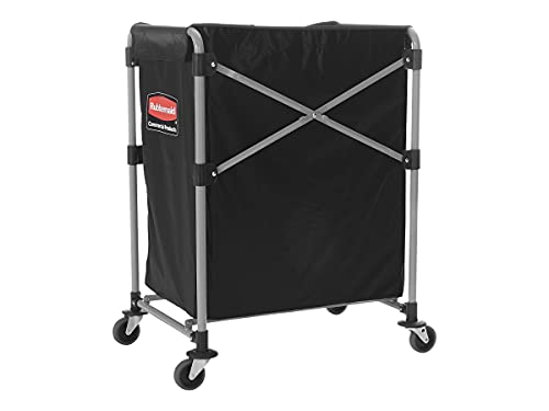 Rubbermaid 1881750 Collapsible X-Cart Steel Eight Bushel Cart 24 1/10W X 35 7/10D Black/Silver