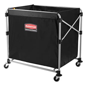 Rubbermaid 1881750 Collapsible X-Cart Steel Eight Bushel Cart 24 1/10W X 35 7/10D Black/Silver