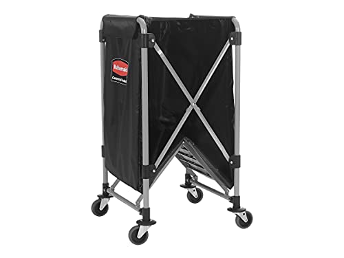 Rubbermaid 1881750 Collapsible X-Cart Steel Eight Bushel Cart 24 1/10W X 35 7/10D Black/Silver