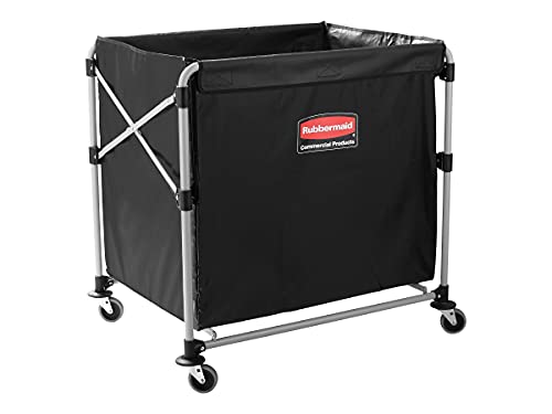 Rubbermaid 1881750 Collapsible X-Cart Steel Eight Bushel Cart 24 1/10W X 35 7/10D Black/Silver