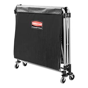 Rubbermaid 1881750 Collapsible X-Cart Steel Eight Bushel Cart 24 1/10W X 35 7/10D Black/Silver