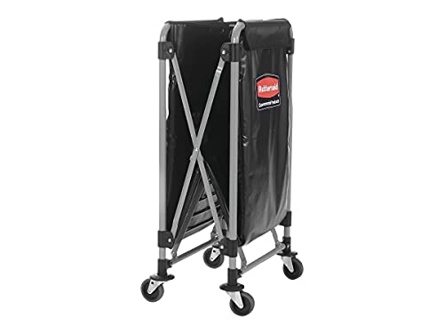 Rubbermaid 1881750 Collapsible X-Cart Steel Eight Bushel Cart 24 1/10W X 35 7/10D Black/Silver