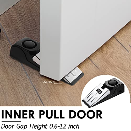 8 Pieces Door Stop Alarm Door Stopper with 120DB Security Alarm Door Stopper Wedge Door Stops Alarm for Travel Apartment Home House Door Stoppers Safety Tools