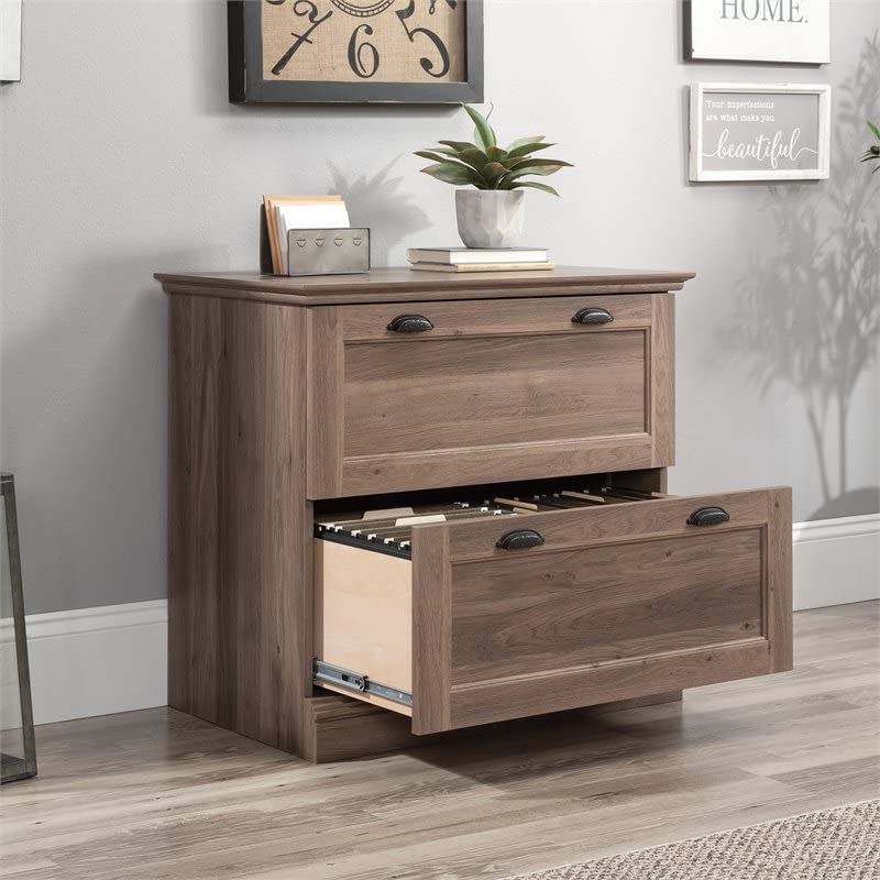 Sauder Barrister Lane 2-Drawer Lateral File Cabinet in Salt Oak, Salt Oak Finish